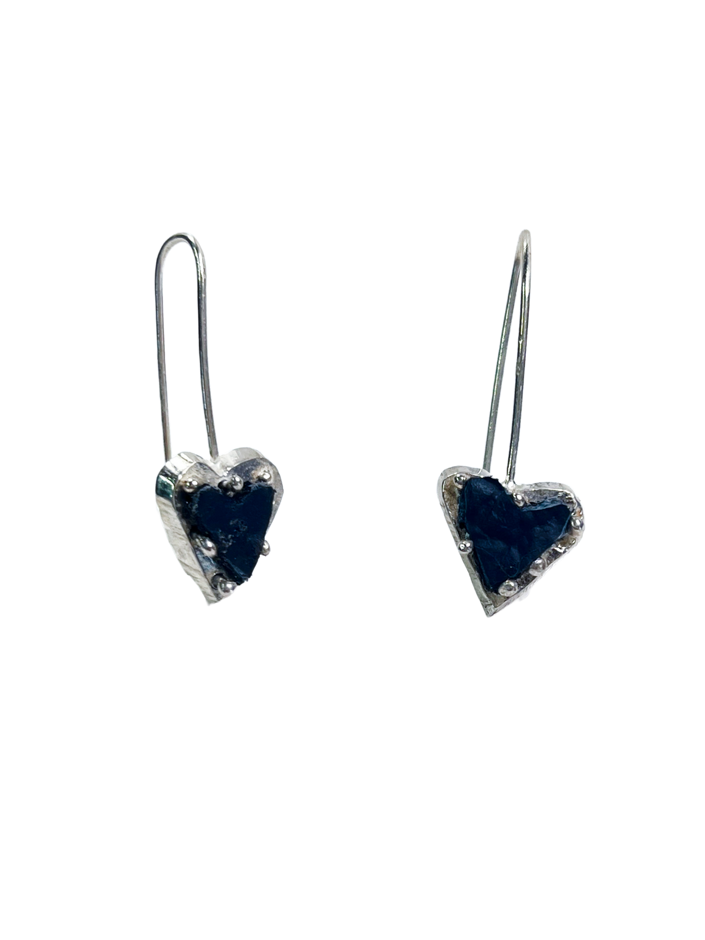 Leather Heart Earrings