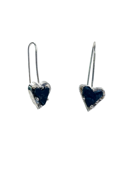 Leather Heart Earrings