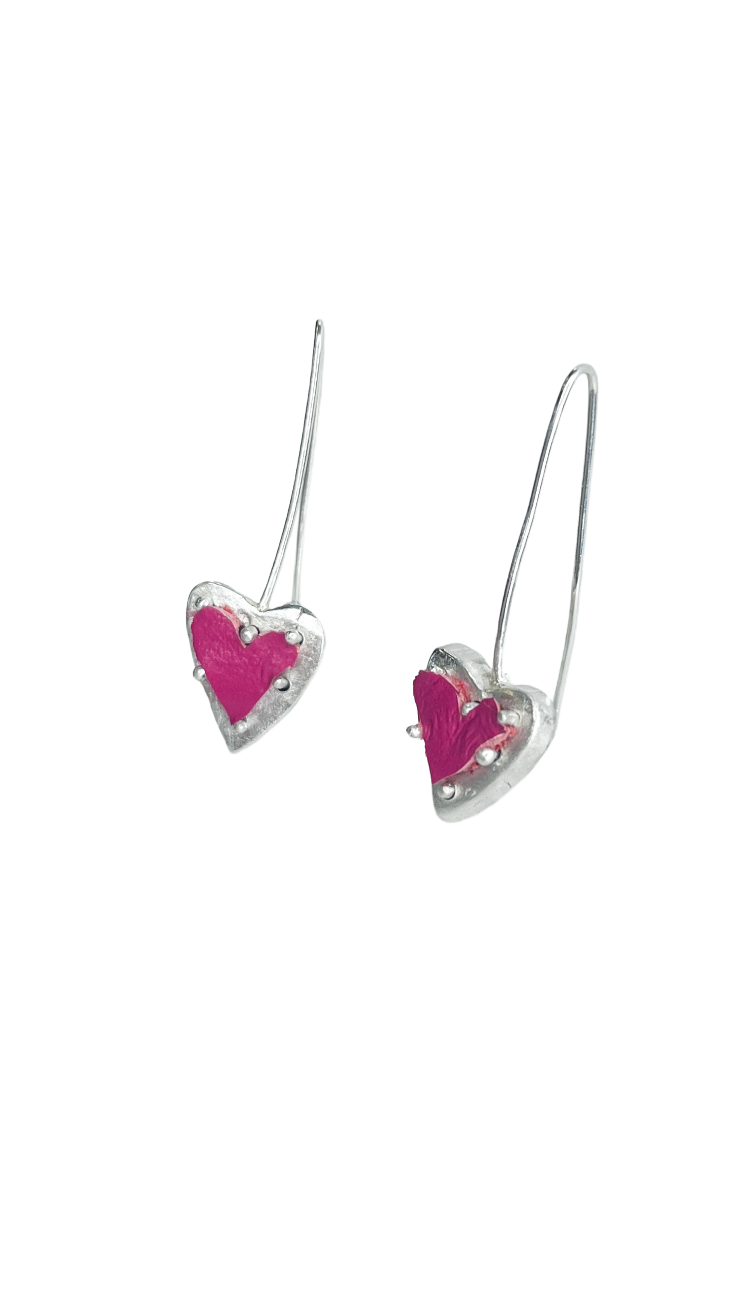 Leather Heart Earrings