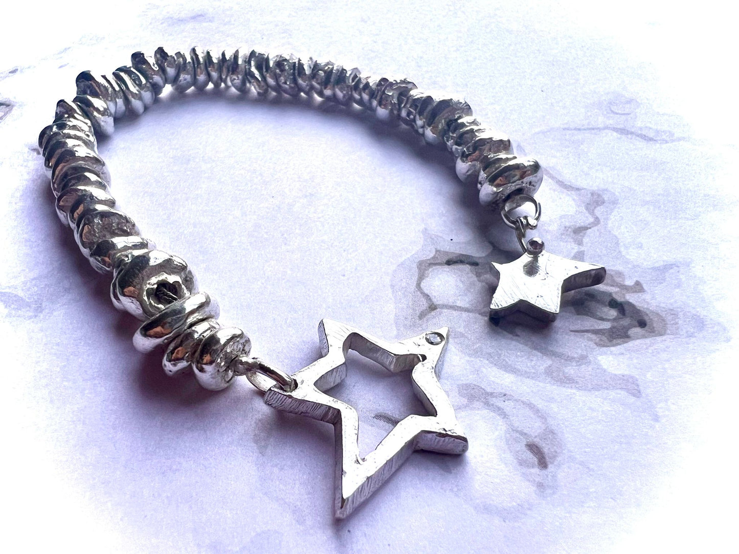 Star CZ pebble bracelet