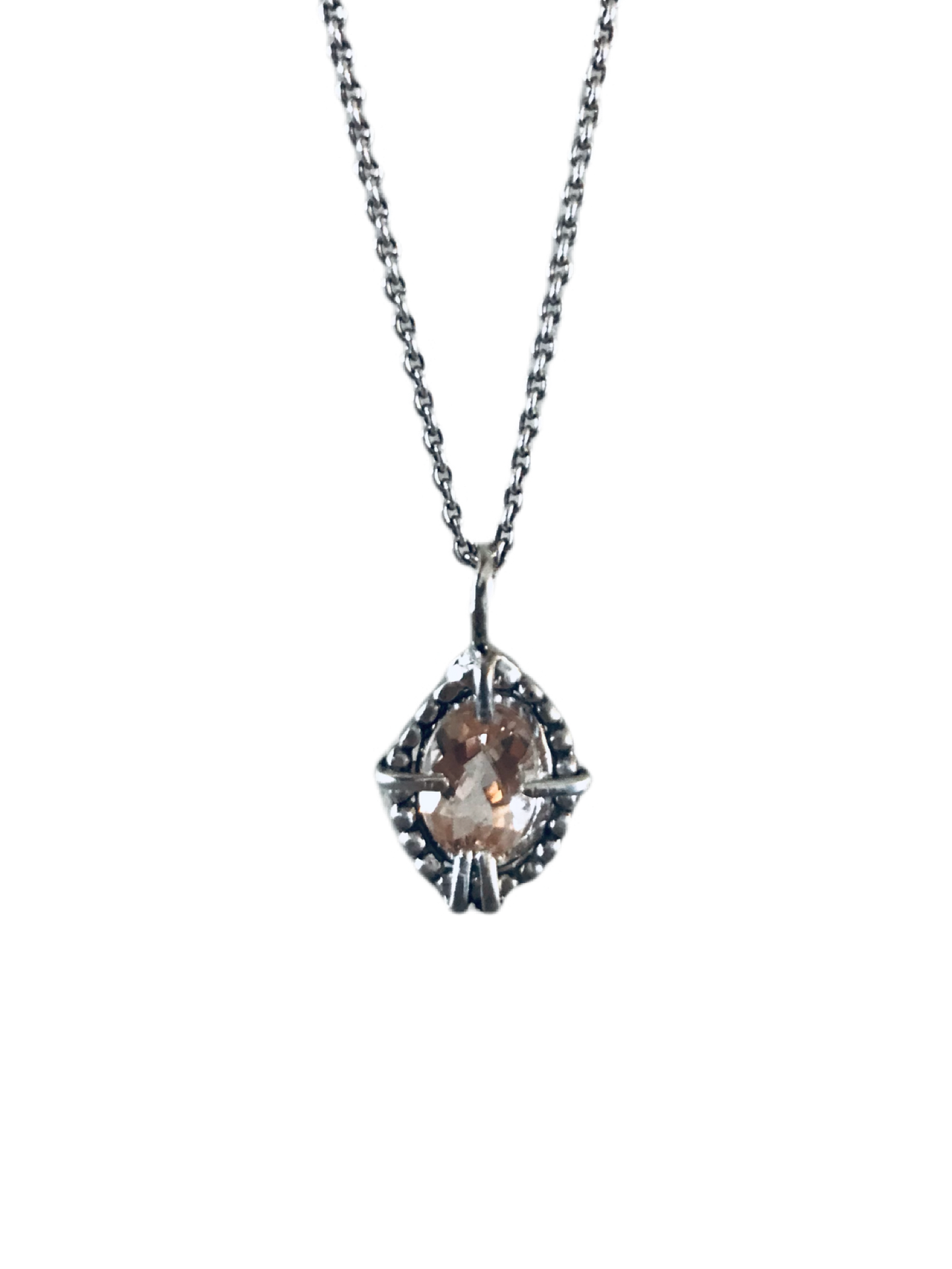 Morganite stone pendant